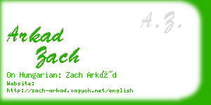 arkad zach business card